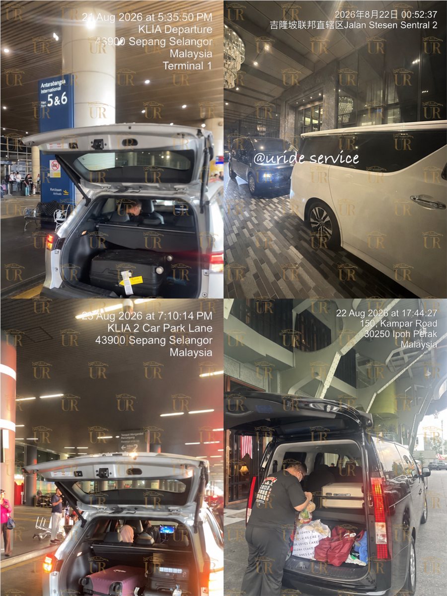 Actual URide Service transfer journeys at KLIA and Ipoh