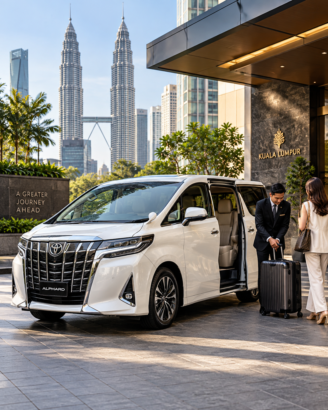 Premium Kuala Lumpur private transfer service with Toyota Alphard